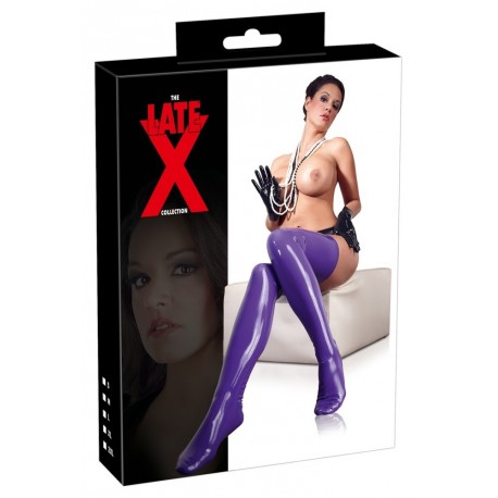 Latex Stockings purple L/XL