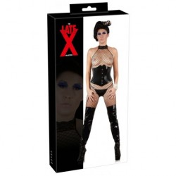Latex Waist Cincher black 2XL