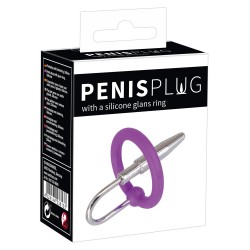 Penisplug mit Silikoneichelrin