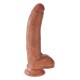 King Cock 9 inch Balls Tan