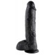 King Cock 10 inch Balls Tan