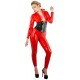 Latex Catsuit red S