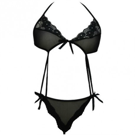QUEEN LINGERIE SEXY TEDDY BLACK ONE SIZE
