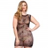 LEG AVENUE FLORAL LACE MINI DRESS PLUS SIZE