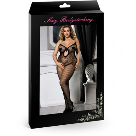 QUEEN BODYSTOCKING ONE SIZE XL BLACK