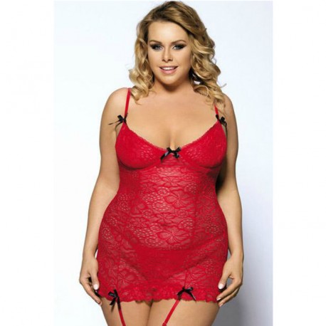 QUEENLINGERIE PLUS SIZE CORSET PINK WITH GARTER  2XL/3XL