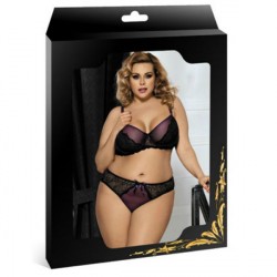 QUEEN 2PCS SET BLACK / PURPLE 5XL