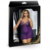 QUEENLINGERIE PLUS SIZE BABYDOLL PURPLE 3XL