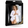 QUEENLINGERIE PLUS SIZE BABYDOLL WHITE 3XL