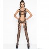 PASSION WOMAN BS039 BODYSTOCKING BLACK ONE SIZE