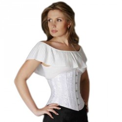 QUEEN CORSETS 5100-1 CORSET FLORAL WHITE SIZE XL