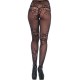 LEG AVENUE ALLURE NET AND LACE PANTYHOSE ONE SIZE