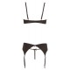 Rhinestone Shelf Bra Set 75B/S