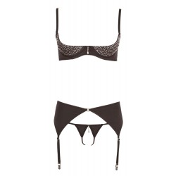 Rhinestone Shelf Bra Set 75B/S