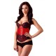 Corsage red/black S