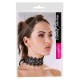 Embroidered Choker+Rhinestones
