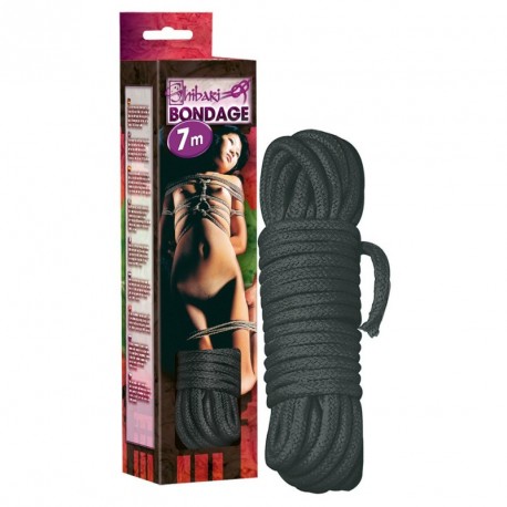 Bondage rope 7 m black