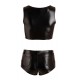 Lederimitat Top und Pants L