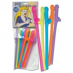 Penis Straws coloured