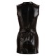 Lederimitat Top und Pants S